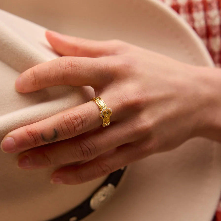 18K Gold Solitaire Ring
