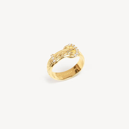 18K Gold Solitaire Ring
