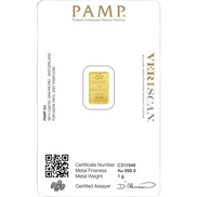 1 Gram PAMP Suisse Lady Fortuna Gold Bar
