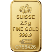 2.5 Gram PAMP Suisse Lady Fortuna Gold Bar