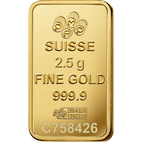2.5 Gram PAMP Suisse Lady Fortuna Gold Bar